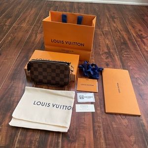 LV Damier Eben mini pochette